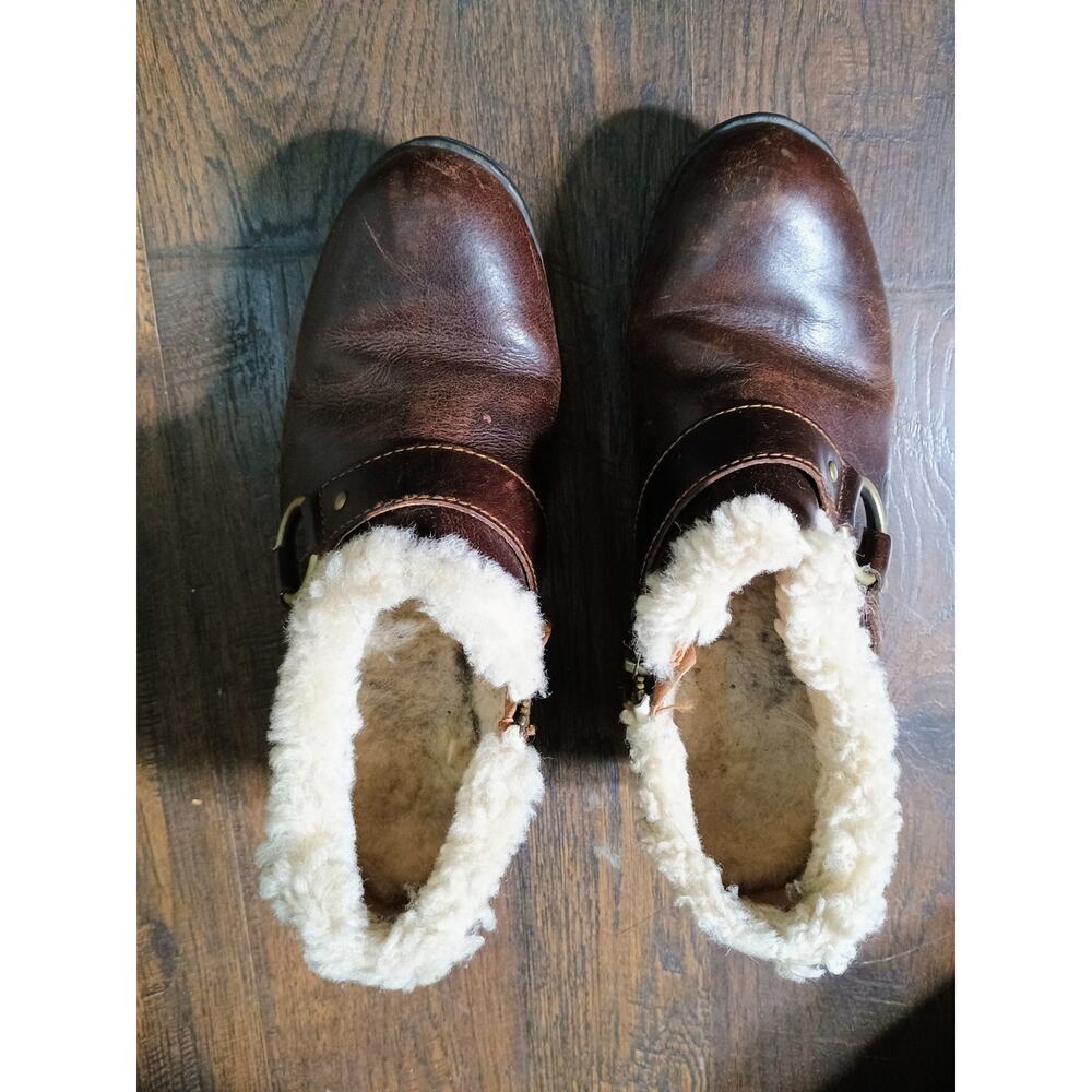 Born Womens Cita Shearling Lined Leather Bootie sz 6 brown leather - Picture 4 of 7